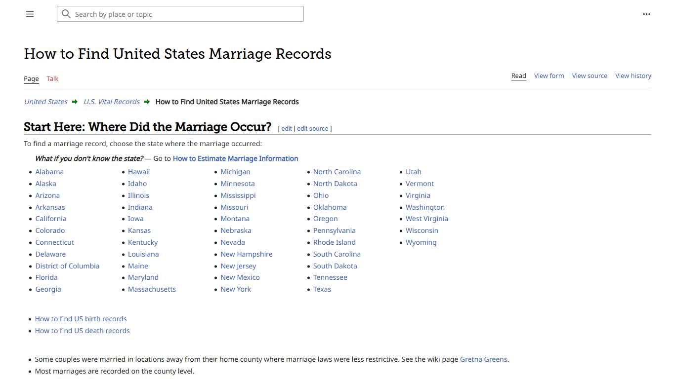 How to Find United States Marriage Records • FamilySearch