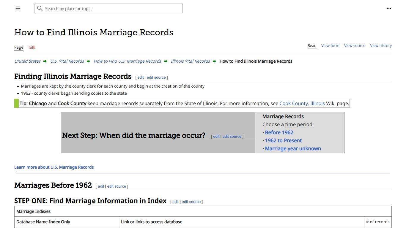 How to Find Illinois Marriage Records • FamilySearch
