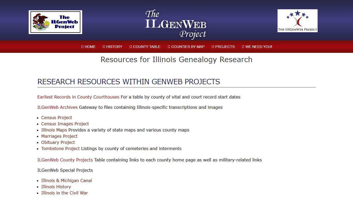 Welcome to ILGenWeb - Illinois Genealogy