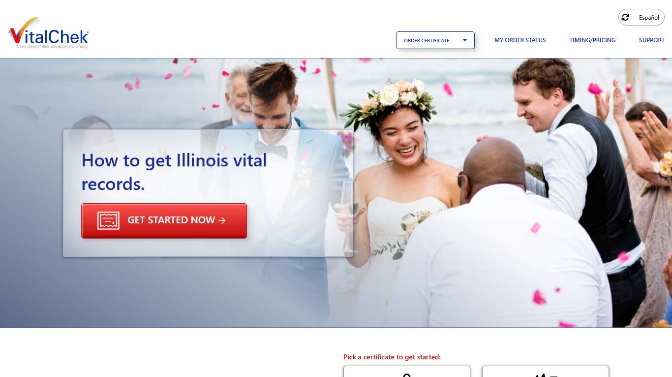 Illinois (IL) Marriage Certificates | Marriage Records - VitalChek